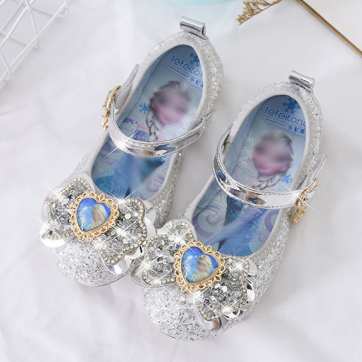 Girls Glittery Ballerina Shoes with Heart Detailing Mune Fashion