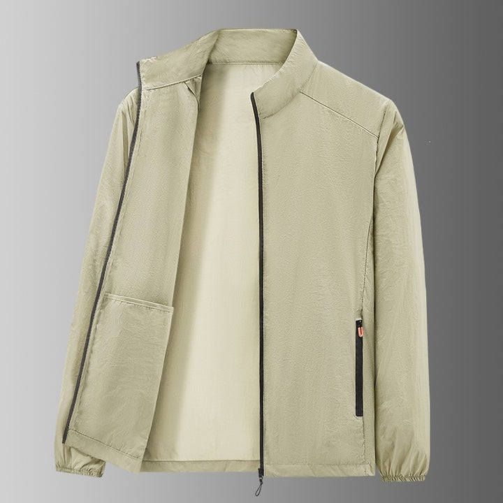 Men's ultralight packable windbreaker with inner pocket, stand-up collar & zippered pockets Mune Fashion
