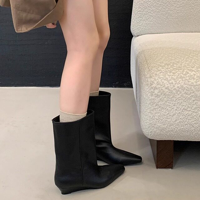Ladies Elegant Ankle Boots with High Heel Mune Fashion