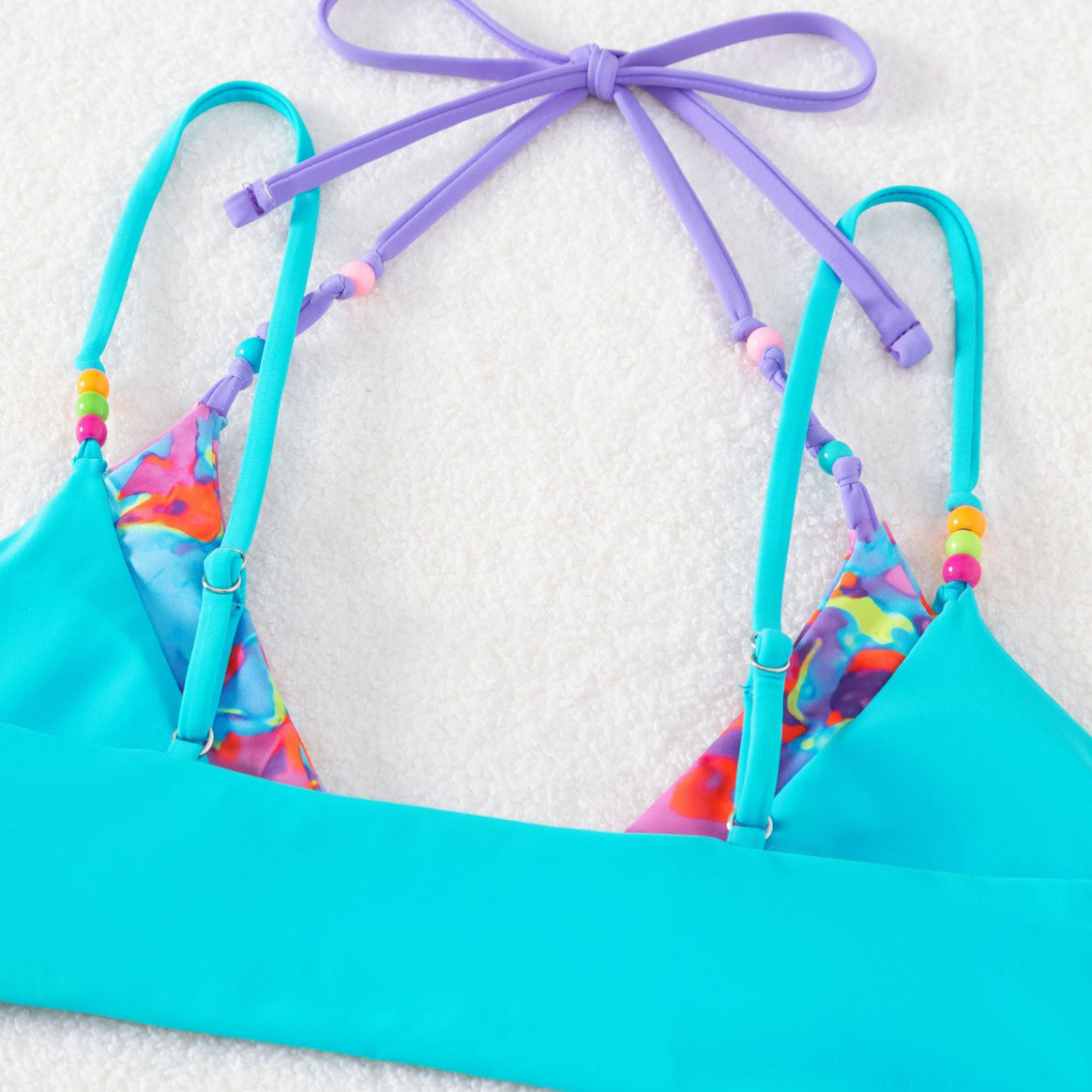 Women playful bikini with colorful floral design Mune Fashion