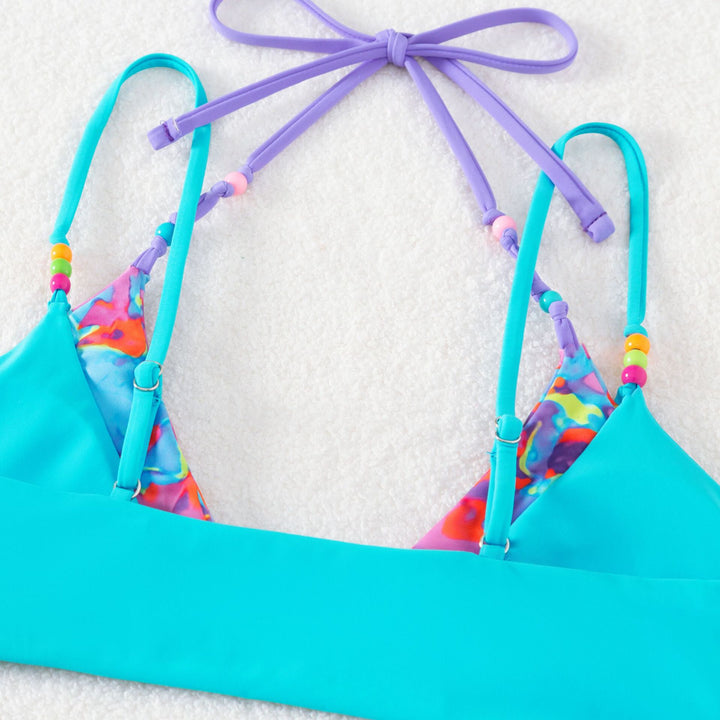 Women playful bikini with colorful floral design Mune Fashion