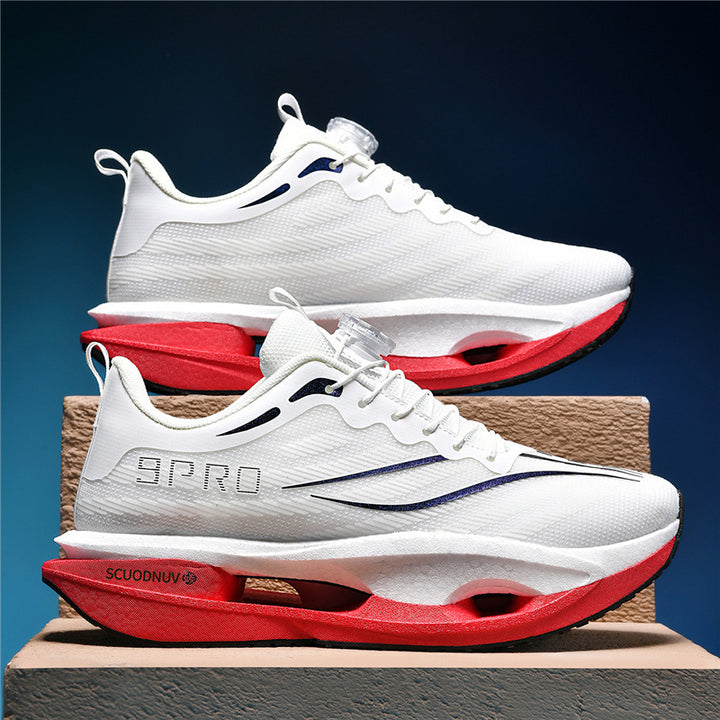 Unisex lightweight running shoes with cushioning platform sole and breathable upper material Mune Fashion