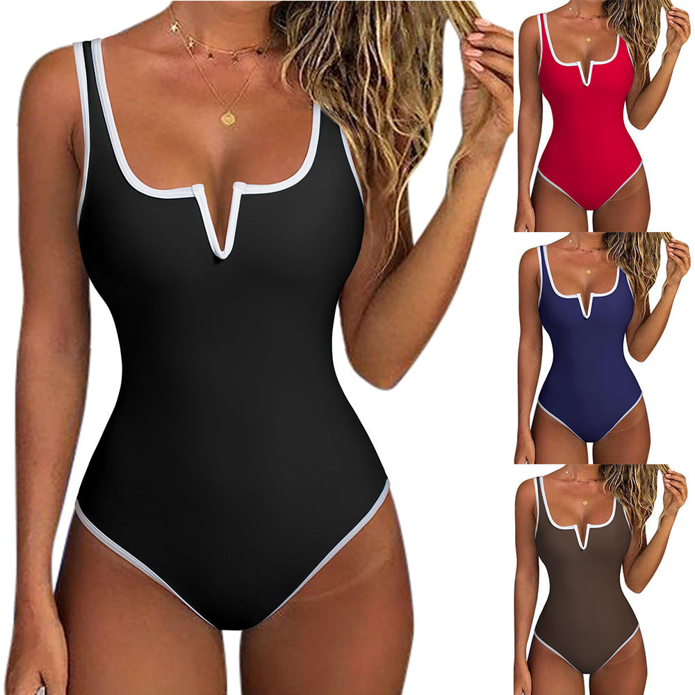 Ladies Stylish Swimsuit with V-Neck Mune Fashion