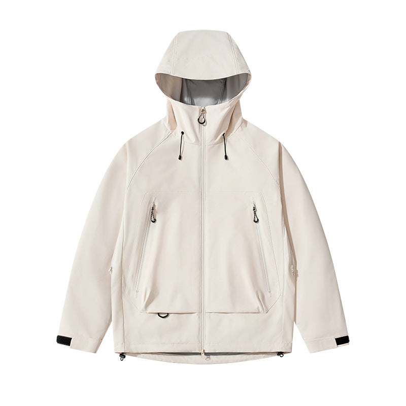 Men's technical insulating softshell jacket with hood and fleece inner collar Mune Fashion