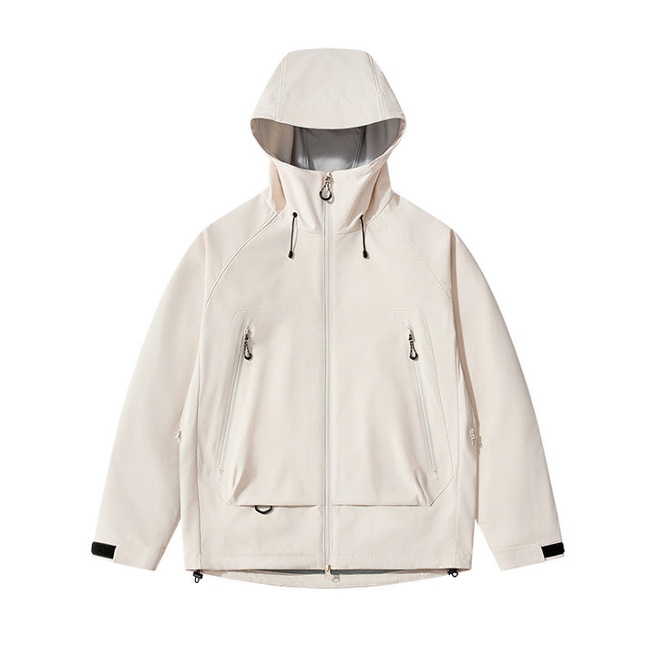 Men's technical insulating softshell jacket with hood and fleece inner collar Mune Fashion