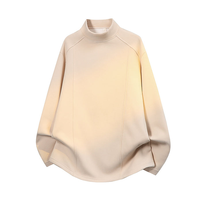 Men's Oversized Stand-Up Collar Sweatshirt with Raglan Sleeves and Subtle Gradient Mune Fashion