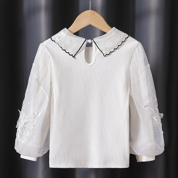Women's cozy sweatshirt with transparent puff sleeves Mune Fashion