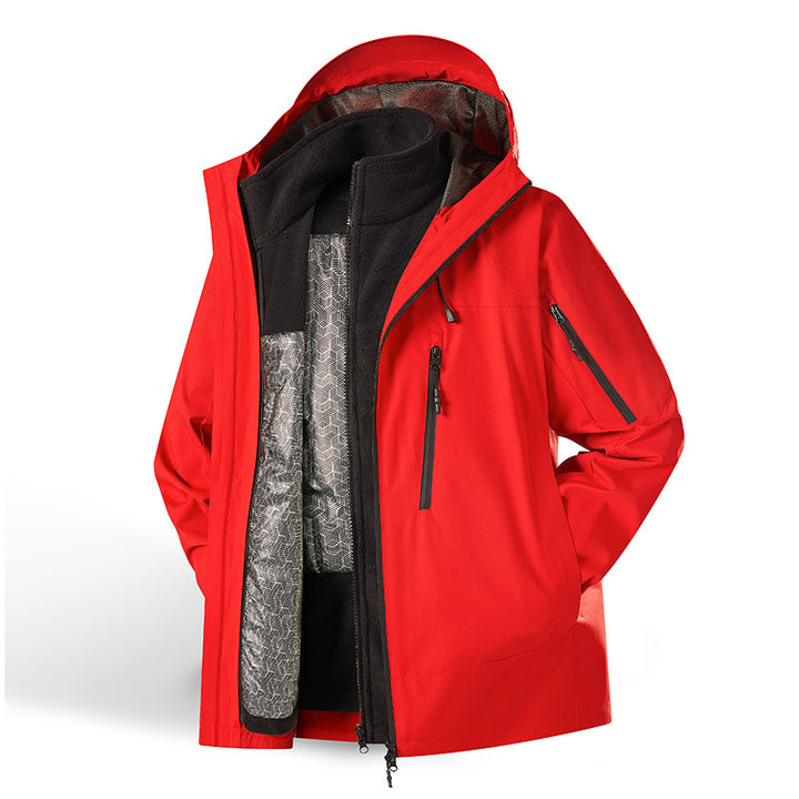 Women's two-piece waterproof functional jacket set with removable fleece inner jacket Mune Fashion