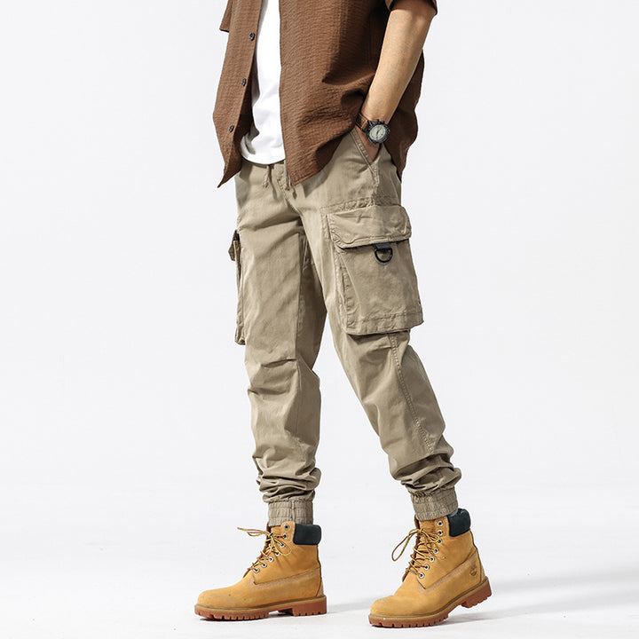 Herren Cargo-Jogginghose im Utility-Stil mit Elastikbund, Kordelzug und Multifachtaschen Mune Fashion