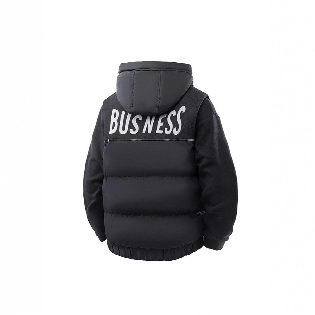 Men's Quilted Outdoor Vest with Hood, Cargo Pockets and Adjustable Hem Mune Fashion