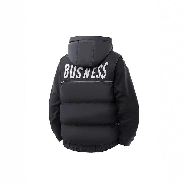 Men's Quilted Outdoor Vest with Hood, Cargo Pockets and Adjustable Hem Mune Fashion