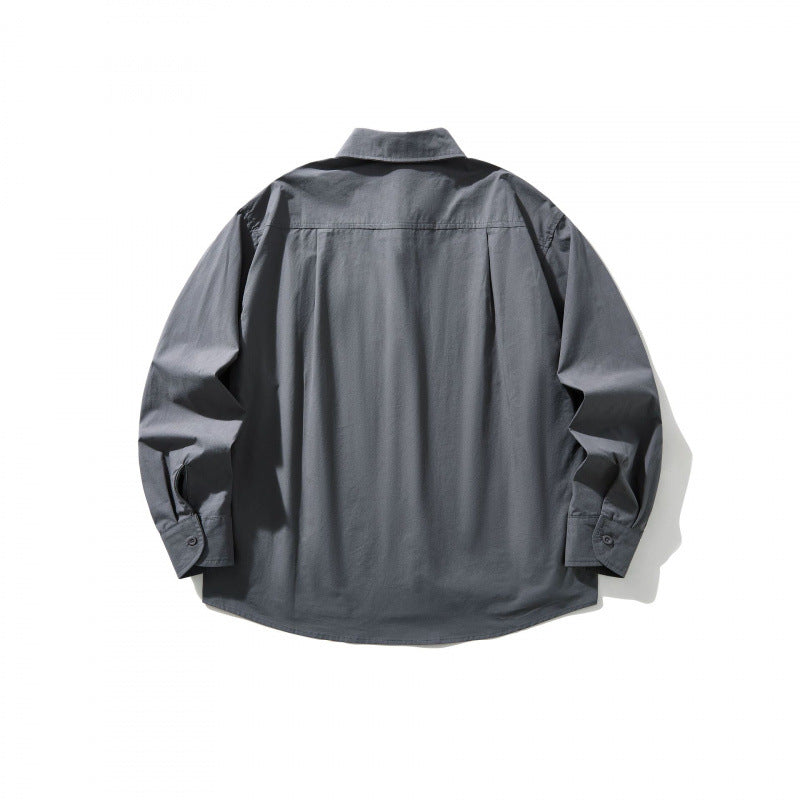 Men's Boxy Overshirt with Chest Pocket and Shirt Collar made of Lightweight Cotton Mix Mune Fashion