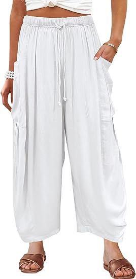 Ladies Fashionable Linen Pants Mune Fashion