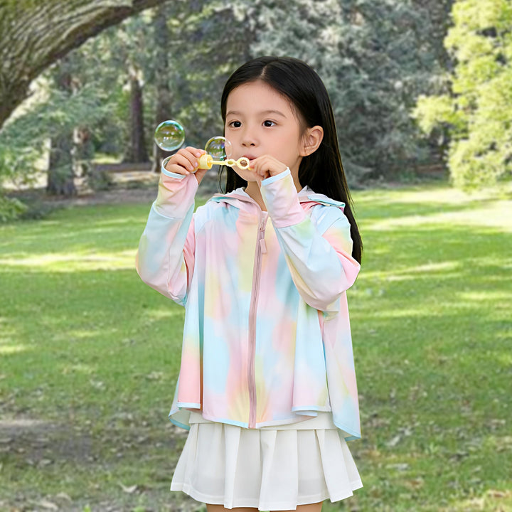 Girls breathable hooded jacket with UV protection Mune Fashion