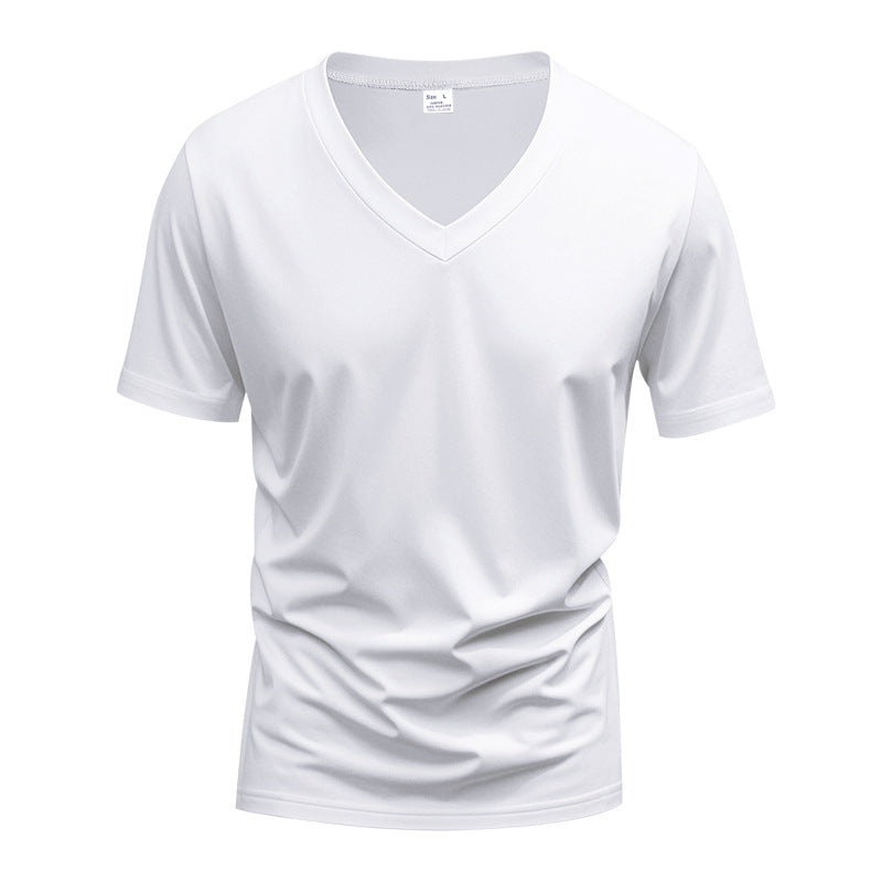Men's V-neck functional shirt made of lightweight interlock with a fitted cut Mune Fashion
