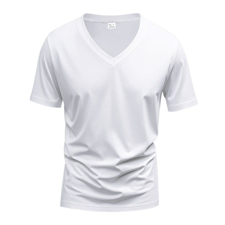 Men's V-neck functional shirt made of lightweight interlock with a fitted cut Mune Fashion