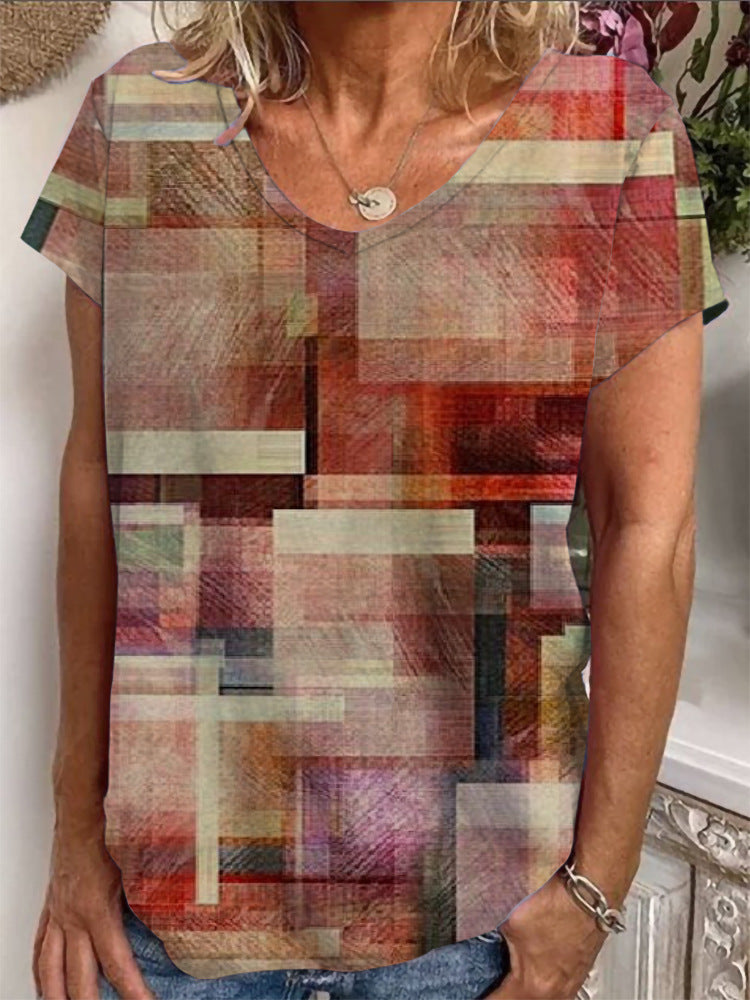Ladies Loose Blouse with Colorful Paisley Pattern Mune Fashion