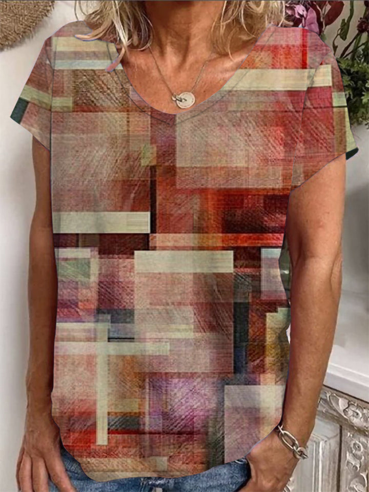Ladies Loose Blouse with Colorful Paisley Pattern Mune Fashion