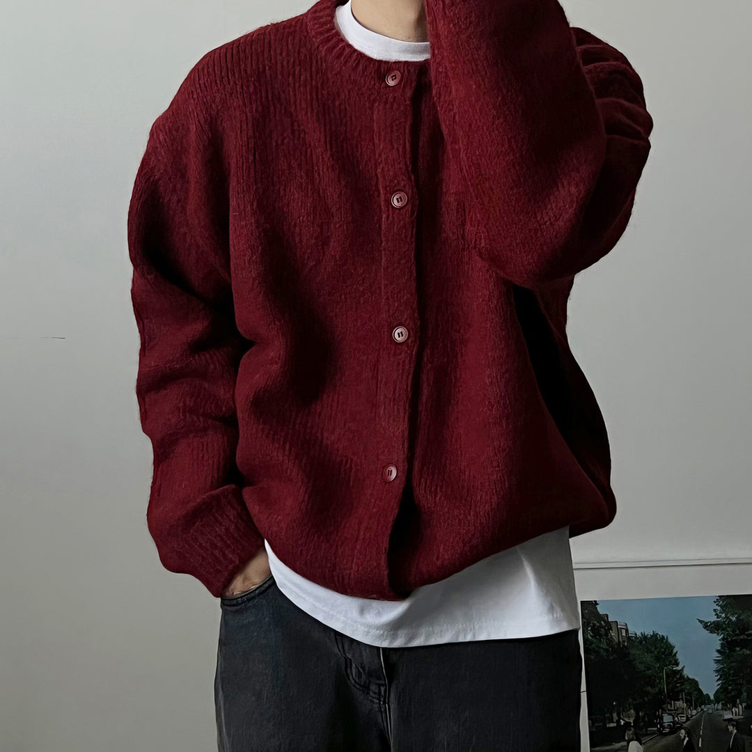 Men's Elegant Button Placket Cardigan Mune Fashion