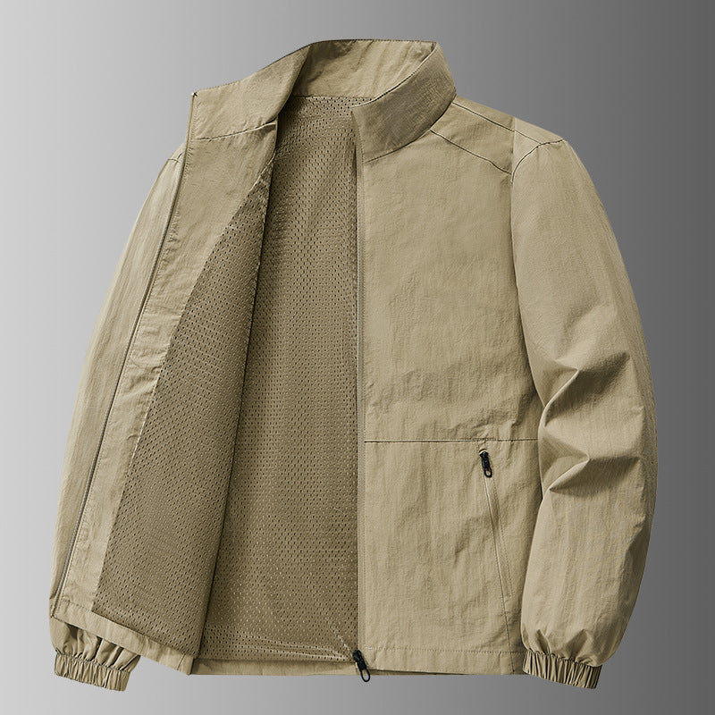 Men's Lightweight Windbreaker with Breathable Mesh Lining Mune Fashion