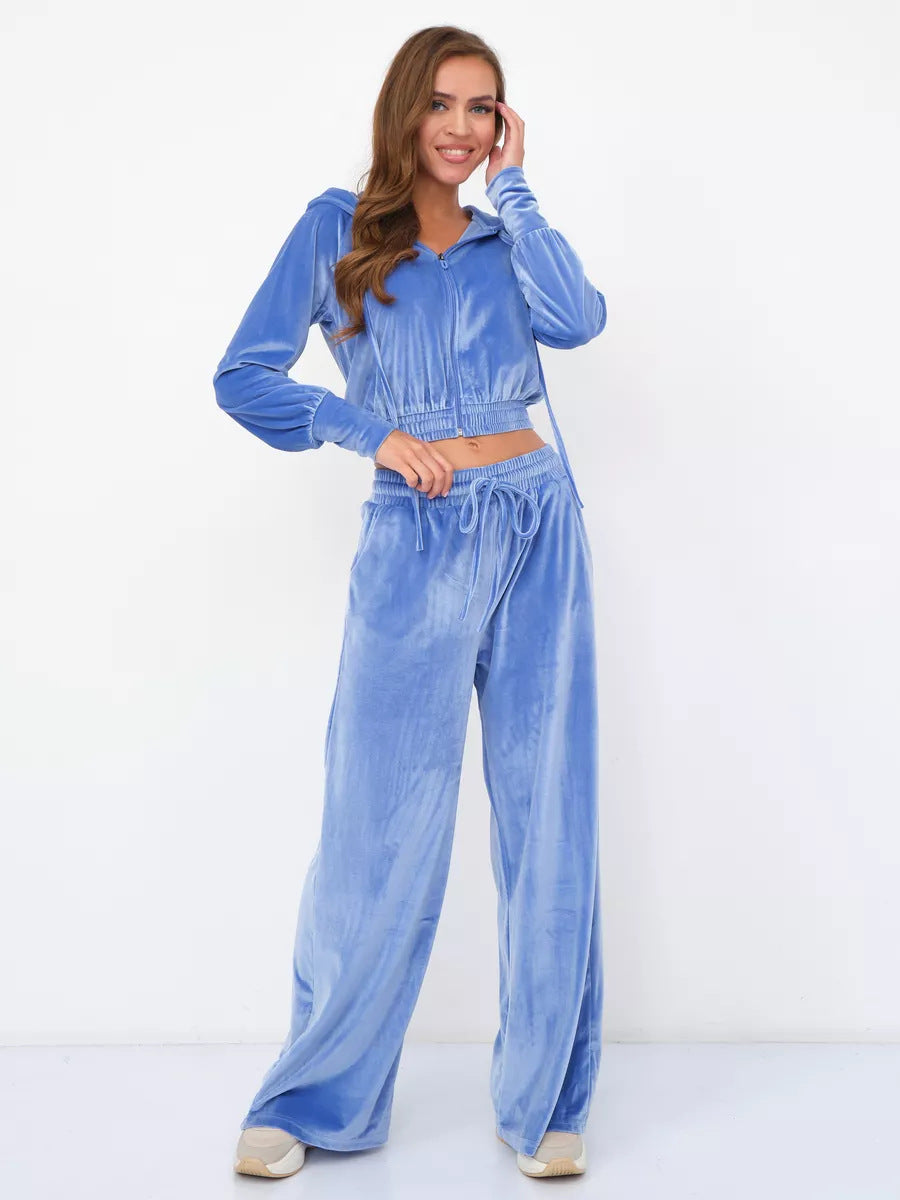 Ladies Sporty Fleece Lounge Set Mune Fashion