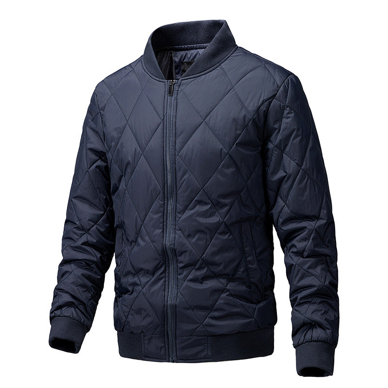Men's Fashion Quilted Jacket with High Collar Mune Fashion