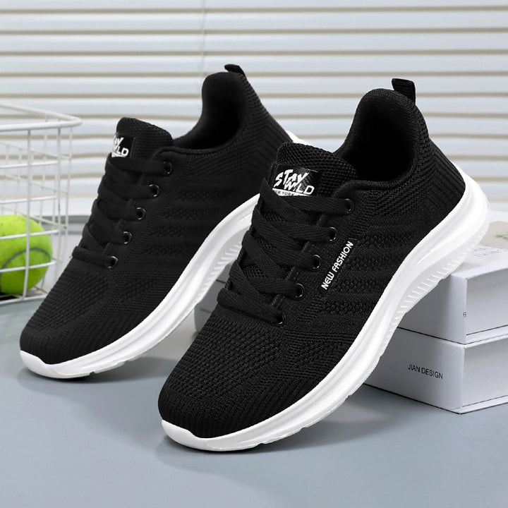 Women’s knitted lace-up sneaker with 3D knitted upper material, reinforced toe cap, and reactive EVA cushioning Mune Fashion