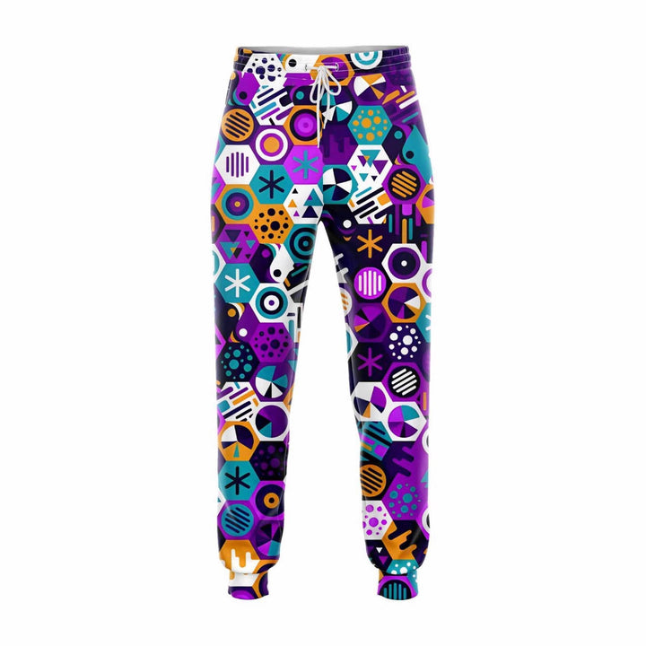 Women Fashionable Jogging Pants with Feather Pattern Mune Fashion