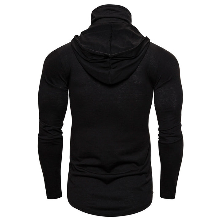 Men's hoodie with skeleton print, integrated multifunctional scarf, and tailored fit Mune Fashion