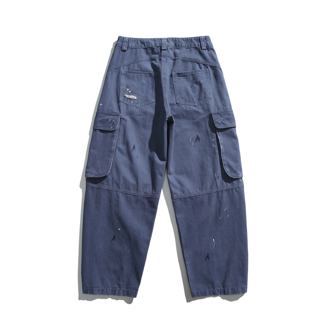Men's cargo pants in used look with distressed details and flap pockets Mune Fashion
