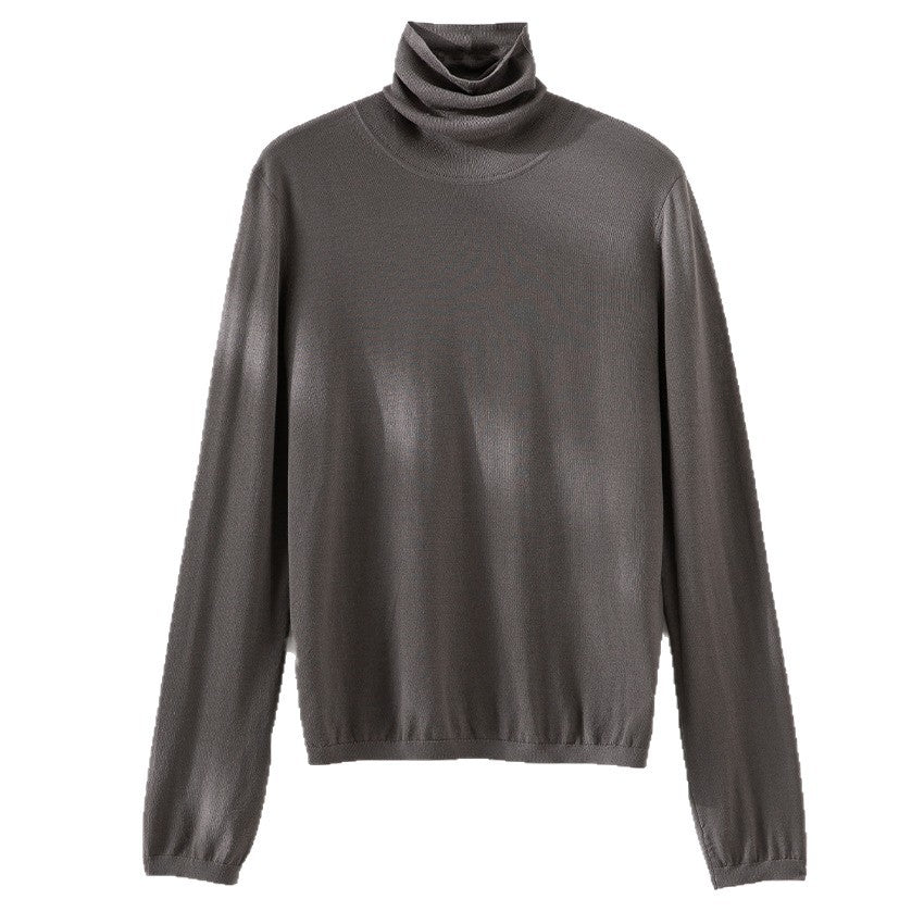 Women's Ultralight Fine Knit Turtleneck Sweater with Slim Silhouette and Fine Ribbed Edges Mune Fashion
