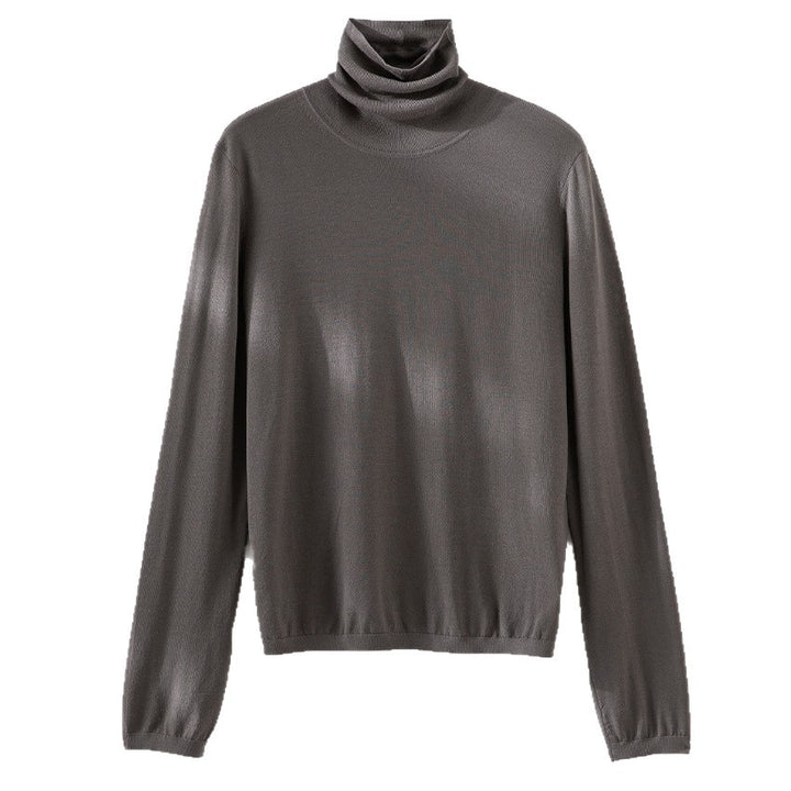 Women's Ultralight Fine Knit Turtleneck Sweater with Slim Silhouette and Fine Ribbed Edges Mune Fashion