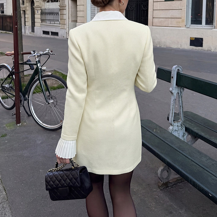 Ladies Elegant Blazer Dress with Belt Mune Fashion