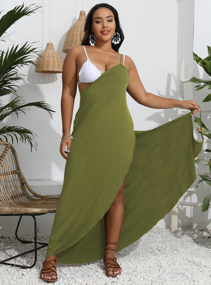 Women's Maxi Dress with Trendy Wrap Design Mune Fashion