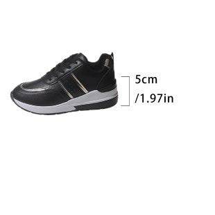 Women’s wedge sneaker with mid-high platform, padded comfort shaft and elastic side insert Mune Fashion