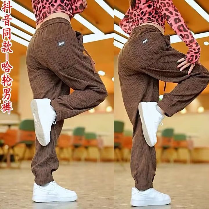 Women's Casual High-Waisted Pants with Side Pockets Mune Fashion