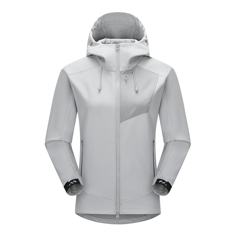 Unisex Softshell Outdoor Jacket with Hood, windproof and elastic Mune Fashion