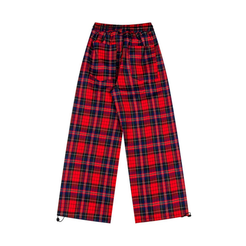 Ladies Checked Palazzo Loungewear Pants with High Comfort Waistband and Adjustable Hem Mune Fashion