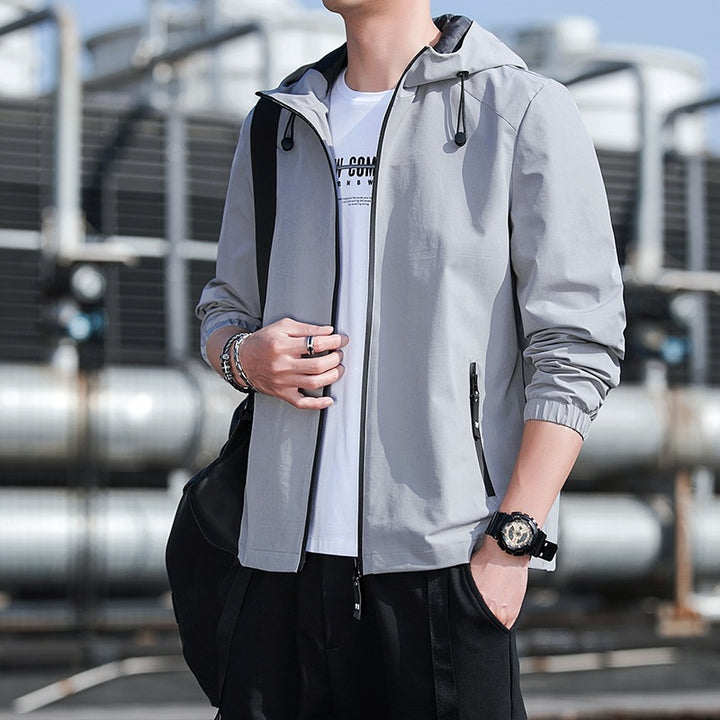 Men's Lightweight Sport Jacket with Hood Mune Fashion
