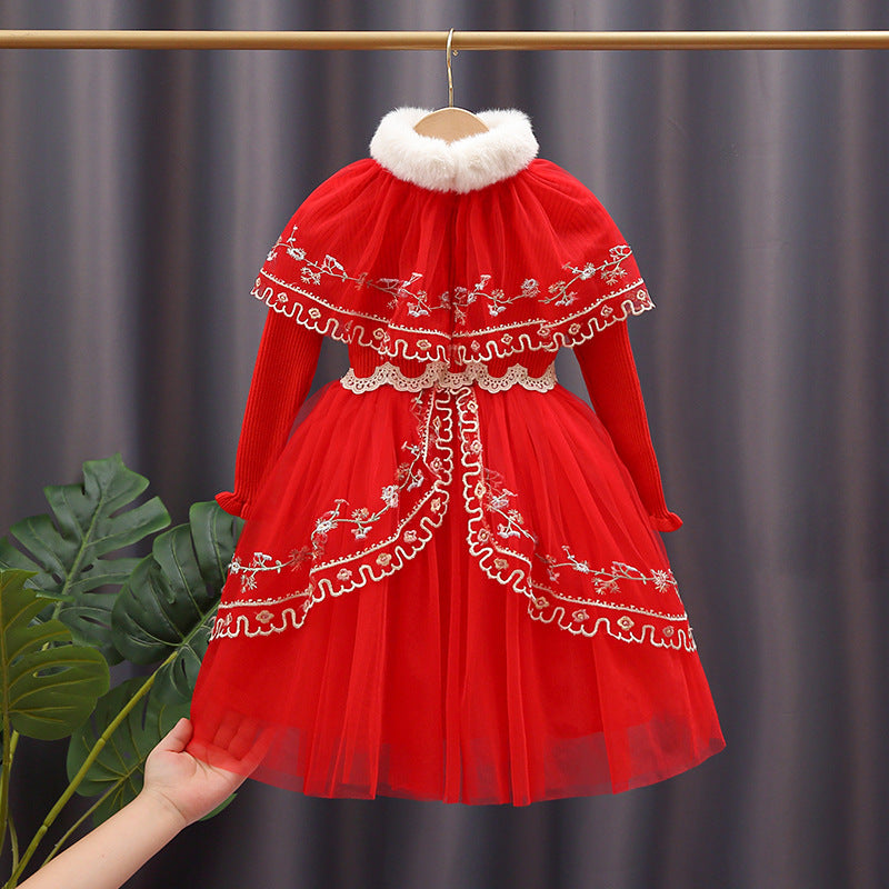 Ladies Lace Trim Festive Dress Mune Fashion