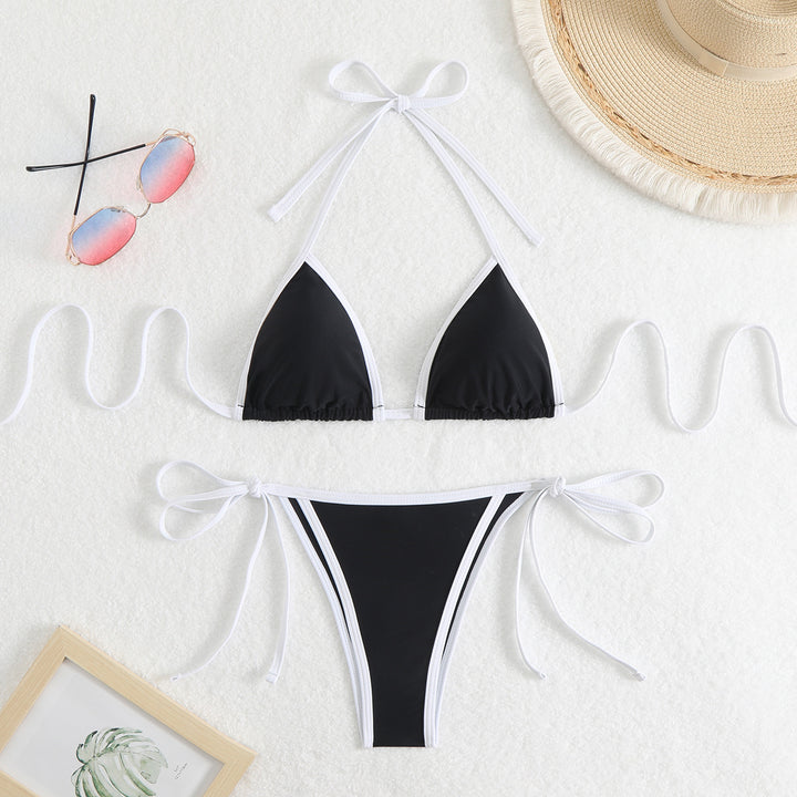 Ladies triangle bikini with playful tie Mune Fashion