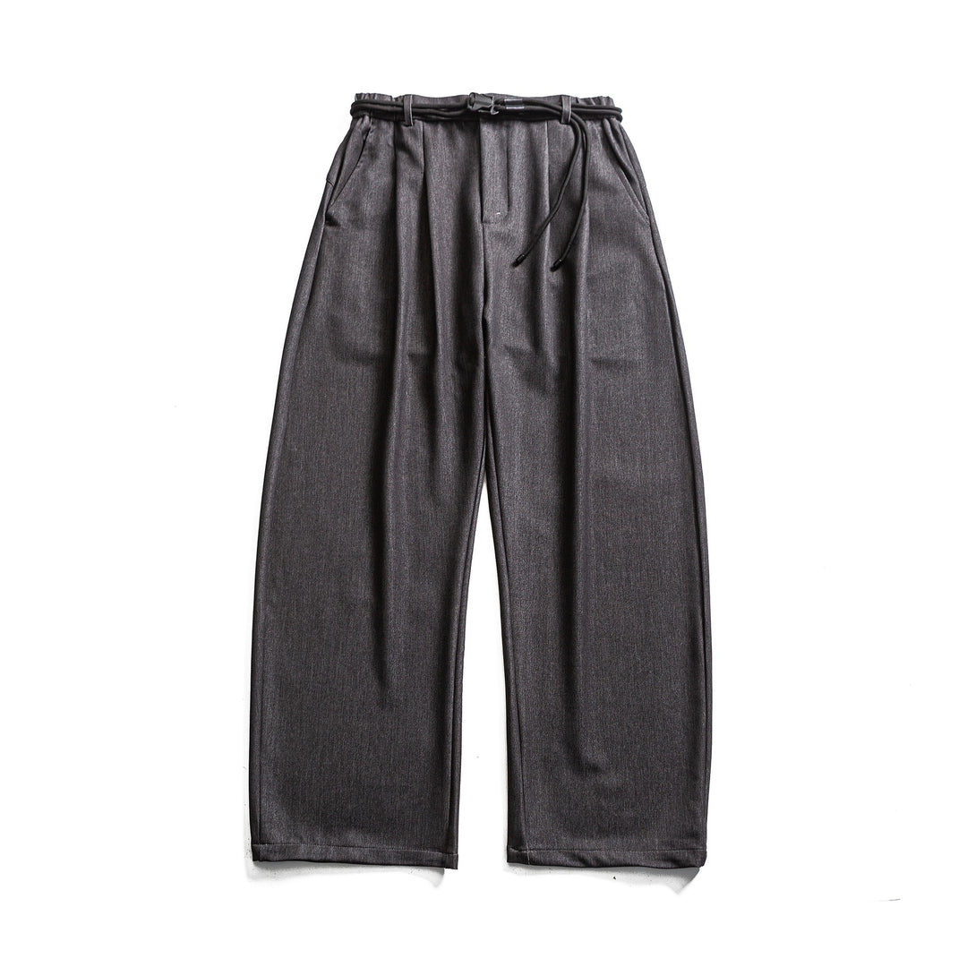 Women wide high-waisted jeans with pleats, drawstring belt, and culotte cut Mune Fashion