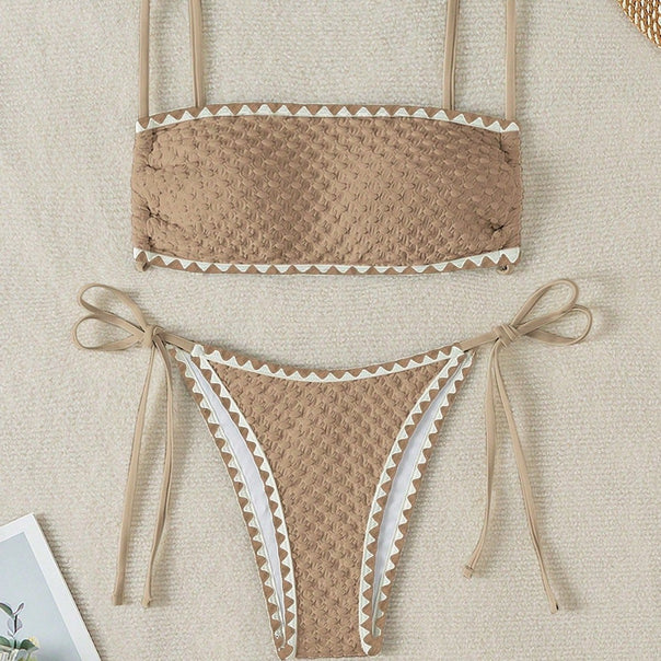 Women's Ribbed Bandeau Bikini Top Mune Fashion