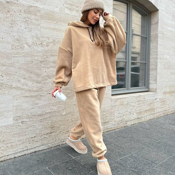 Women's Comfortable Fleece Hoodie and Jogging Pants Set Mune Fashion