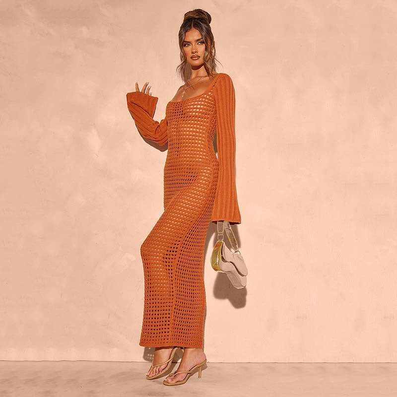 Women's figure-hugging mesh dress with sophisticated pattern Mune Fashion