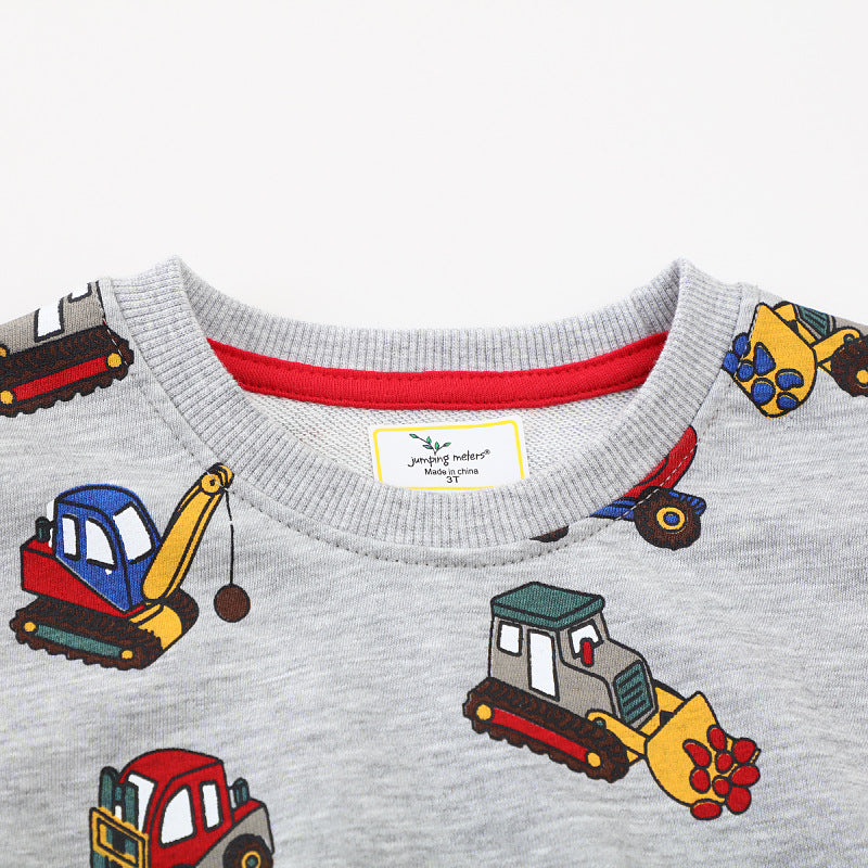 Boys sweatshirt with creative construction vehicle motifs Mune Fashion