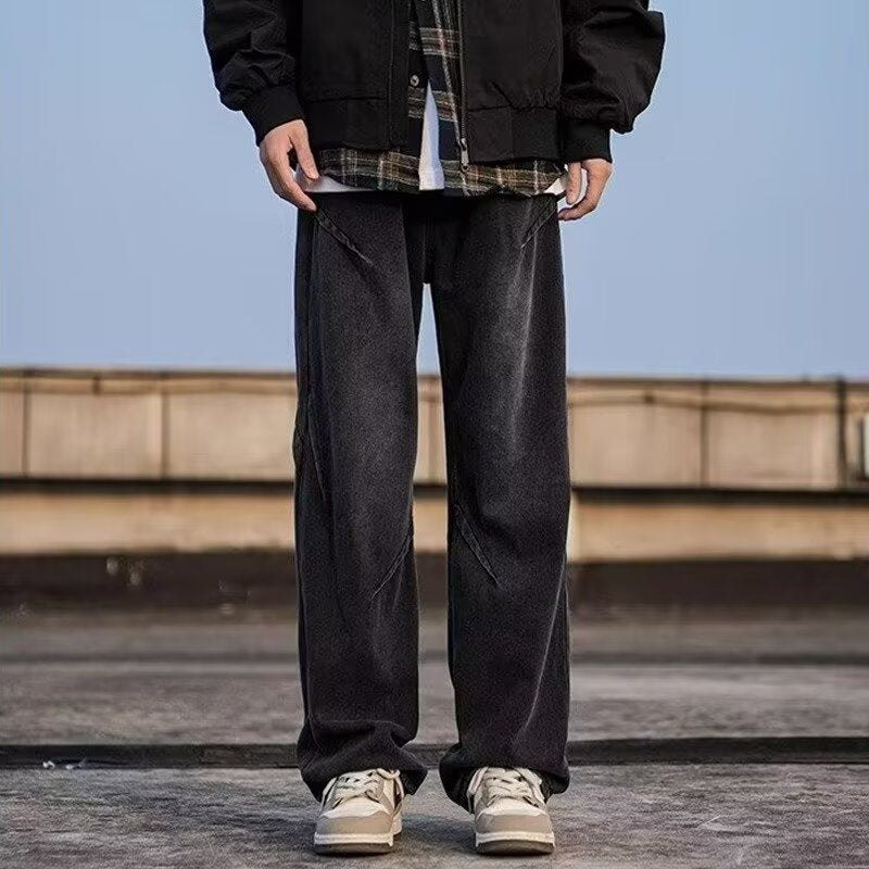 Men's Fashion Wide-Legged Jeans Mune Fashion