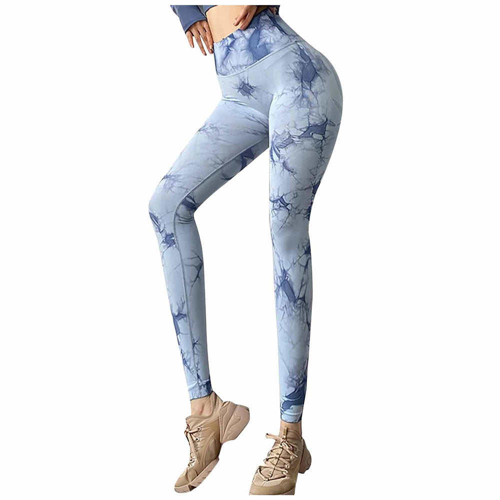 Women’s Yoga Leggings with High Waist, Compression & Batik Look Mune Fashion