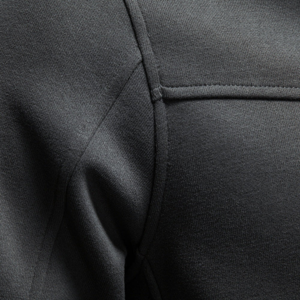 Men's High Collar Sweatshirt with Half Zip and Thermal Fleece Lining Mune Fashion