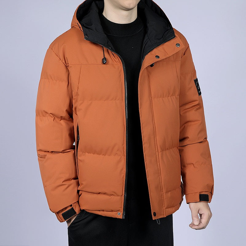 Men's short cut quilted winter jacket with hood, windproof membrane & adjustable cuffs Mune Fashion